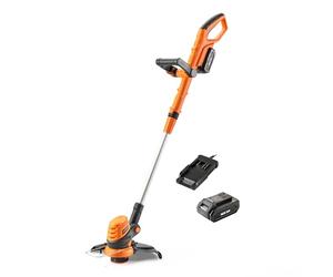 LawnMaster MX - Decespugliatore e tagliabordi senza fili da 24 V, 25 cm, 3 in 1, alimentato a batteria, kit ruote staccabili, batteria MX 24 V agli ioni di litio 2,0 Ah e caricabatterie, garanzia 2