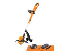 LawnMaster Tagliabordi a batteria 24V, taglio 25cm, silenzioso & leggero | Tagliabordi e bordatore 2 in 1, testa girevole, manico telescopico, batteria 2Ah con caricabatterie, impugnatura ergonomica