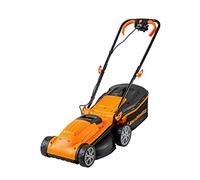 LawnMaster MEB1434M Tagliaerba Elettrico 1400W 34cm, Altezza di Taglio Regolabile in 6 Posizioni 20-70mm, Capacità di Raccolta 32L