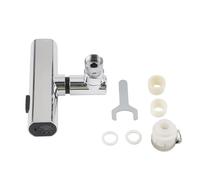 Lawnoval 3 modalità girevole rubinetto spruzzatore testa con bolla, lama di pressione e flusso a cascata, ugello girevole in rame ABS anti-spruzzo, argento