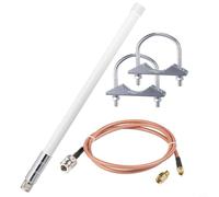 Lawnoval Antenna da esterno 5,8 dBi per antenna omnidirezionale in fibra di vetro, 42 cm, con connettore N maschio e accessori, antenna impermeabile per minatore di elio