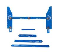 Lawnoval Calibro regolabile per scale con marcature del righello, campo di misurazione da 20 a 142 cm, struttura in lega di alluminio per progetti fai da te per scale, blu