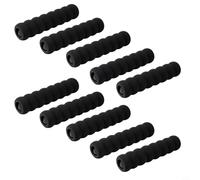 Lawnoval Confezione da 10 protezioni morbide per maniglie delle porte, anti-collisione, a spirale, per installazione sicura a casa e ufficio, colore nero