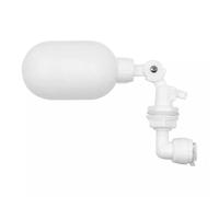 Lawnoval Confezione da 2 mini valvole a sfera galleggianti con angolo regolabile e filtro dell'acqua integrato per laghetti, serbatoi, WC, piscine, acquari, bianco
