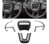 Lawnoval Coprivolante in fibra di carbonio compatibile con Dodge Challenger/Charger 2015-2021, plastica effetto fibra di carbonio