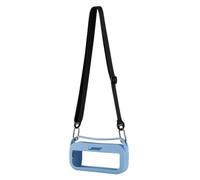 Lawnoval Custodia protettiva in silicone per altoparlante Bose SoundLink Flex 1/2 con tracolla, custodia portatile in blu o nero blu
