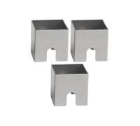 Lawnoval Distanziatori per griglia in acciaio inox, 2,5 cm, per barili di fuoco universali e barbecue, confezione da 3, argento