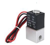 Lawnoval Elettrovalvola elettrica da 1/4 di pollice per aria e acqua DC 12V normalmente chiusa a 2 vie ad azione diretta per sistemi ad acqua a olio liquido, lega di alluminio in ottone, con filo