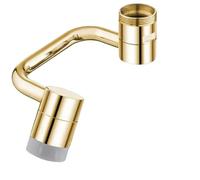 Lawnoval Estensore per aeratore per rubinetto girevole a 360 gradi con doppio spruzzo e flusso aerato, ugello antispruzzo, rubinetti standard per cucina e bagno, coppia dorata