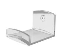 Lawnoval Ganci da parete per cappelli da cowboy e cappelli a tesa larga, design con gancio esteso da 7,6 cm con supporto curvo, confezione da 6 ganci in plastica nera puliti