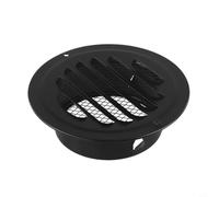 Lawnoval Griglia di ventilazione rotonda in acciaio inox, montaggio a parete, sistema di ventilazione con design a rete, per la circolazione dell'aria interna ed esterna (100 mm)