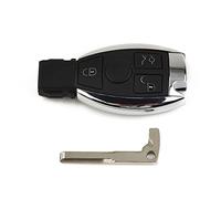 Lawnoval Guscio di ricambio per chiave a 3 pulsanti, per Mercedes C, E, S, G, R, GL, SL, SLK Class (2001-2006), colore: nero