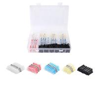 Lawnoval Kit di 250 connettori termorestringenti per cavi di saldatura con 4 misure per AWG 26-10, terminali isolati impermeabili per riparazioni automobilistiche, marine ed elettriche