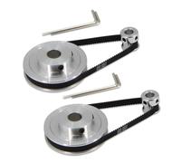 Lawnoval Kit di blocchi estrusori in lega di alluminio compatibile con stampante 3D CR10, supporto per filamento da 1,75 mm e 3 mm, include ruote sincrone, cinture e chiavi, argento