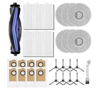 Lawnoval Kit di parti di ricambio per robot aspirapolvere LEFANT M3/M3 Gen2/M3 Gen1, spazzole laterali, filtri e panni per mocio, sacchetti per la polvere, accessori facili da installare (B)
