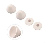 Lawnoval Kit di protezione per bullone di fissaggio a vite per il pavimento del WC, in plastica, colore bianco, 2 paia