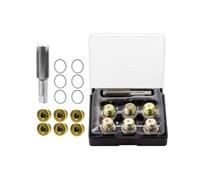 Lawnoval Kit di riparazione filettatura tappo di scarico olio, 13 pezzi, M13-M20 x 1,5 mm, per differenziale di trasmissione del motore, con scatola di immagazzinaggio