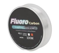 Lawnoval Lenza da pesca in fluorocarbonio, 100 m, in fibra di carbonio, trasparente e resistente all'abrasione, invisibile sott'acqua per prestazioni elevate