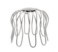 Lawnoval Protezione per grondaia in acciaio inox, filtro per scarico del pavimento, sistema di drenaggio del balcone, tappo per tubi dell'acqua piovana, protezione dalle foglie (75-85 mm)