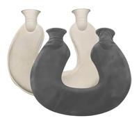 Lawnoval Scaldamani ispessito e cuscinetto riscaldante per collo e spalle, 36,5 x 31,5 cm, borsa per terapia del calore, rosa/grigio/grigio chiaro