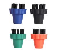 Lawnoval Set di 4 spazzole colorate con setole in nylon compatibili con aspirapolvere a vapore Vaporetto, Lecoaspira e Unico, struttura in plastica resistente per un'efficace pulizia profonda di