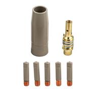 Lawnoval Set di 7 ugelli di protezione per rivestimento per 15AK, punta di contatto da 0,8 mm, scorie di saldatura antiaderenti, alluminio aeronautico e materiale in rame, resistente al calore