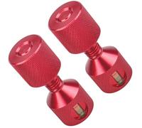 Lawnoval Set di perni di posizionamento flangiati per flange ASfor ME da 1-1/8", 68 kg, strumento di allineamento a due fori in alluminio 6061 con design ergonomico, rosso/nero (1 grande + 1 piccolo)