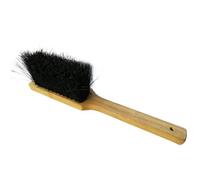 Lawnoval Spazzola per camino in legno con manico lungo con setole in palma di cocco resistenti per una pulizia efficiente di stufe e grill, 34 cm, nero