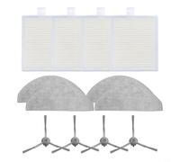 Lawnoval Spazzole Laterali Filtri Mop Panni Parti di Ricambio Kit Accessori Per Vyzzle, Per D10, Per ILIFE, V20, Per Laresar Per L10 Per Roidmi Eve Per Rook S Robot Aspirapolvere (A)