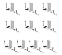 Lawnoval Staffa di montaggio per pannello solare in alluminio, supporto a L, supporto per piede inclinato, kit di installazione per tetto in stagno inclinato, resistente alle intemperie, altezza