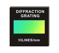 Lawnoval Strato stridente della trasmissione di diffrazione per la lunghezza d'onda spettrale di decomposizione 20-2000nm, 50/100/300/600 linee, 50x50mm, nero 50