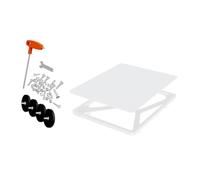 Lawnoval Supporto magnetico per cuscinetti in lega di alluminio bianco con copertura protettiva per Starlink Mini, kit di installazione per veicolo resistente alle intemperie