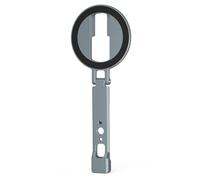 Lawnoval Supporto per telefono pieghevole in alluminio per doppio supporto Cold Shoe, 58-84-8,2 mm, argento, compatibile con iPhone 12 e superiori