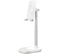 Lawnoval Supporto regolabile per telefono e tablet in lega di alluminio per streaming live, videoconferenze e lezioni online, 9 x 13,5 x 26 cm