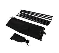 Lawnoval Tenda parasole per camper, impermeabile, con pali regolabili, per camper, furgoni, SUV, campeggio, colore nero, 300 x 200 cm