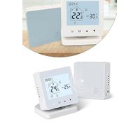 Lawnoval Termostato wireless intelligente per caldaia a gas con ricevitore, montaggio a parete o desktop, telecomando tramite app Tuya o Smart Life, alimentato a batteria o USB, temperatura