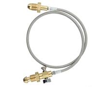 Lawnoval Tubo adattatore per stazione di ricarica per bombola di argon BS 341 n. 3 con attacco G 5/8" RH 90 cm in acciaio inox ad alta pressione 2000 PSI connettore serbatoio gas