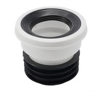 Lawnoval Ugello di collegamento WC per tubo di scarico WC, opzioni offset diritto ed eccentrico, materiale PVC, regolazione, compatibile con sistemi fognari standard (A)