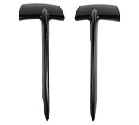 Lawnoval XiKe 1 coppia di coperture per griglia paraurti anteriore compatibili con BMW X5 F15 2012-2018 nero puro cromato griglia di ricambio OEM 7325395 accessorio modifica esterna