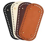 Lawnrden Basi di Sacchetti per Uncinetto, Base da 4 Pezzi di Borsa per Uncinetto, 4 Colori in Pelle Sacchetti all'uncine