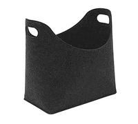 Lawnrden Cesto Porta Legna da ardere|Cestino Porta Legna da ardere in Feltro Borsa Pieghevole per caminetto da Nero