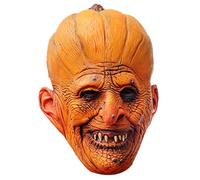 Lawnrden Maschera di zucca in lattice lattice di Halloween maschera raccapricciante testa di zucca con buchi di ventilazione in costumi costumi maschere di Halloween per festa, scherzi, carnivali, ma