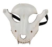 Lawnrden Maschera horror, maschera di teschio di cervo, 3d pu pecore di sheep di Halloween, oggetti di festa spaventosi realistici per il cosplay di Carnival in di Halloween, 8.7x7.9in