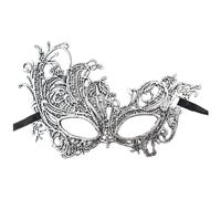 Lawnrden Maschera per Travestimento per Uomo, Maschera per Travestimento, Pizzo Argento per Coppie Donna Uomo con Nastro vestibilità Comoda metà per Feste di Ballo e martedì Grasso