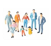 Lawnrden Mini Figure di Persone|Mini Figure di Persone 1:87 Posa in Piedi Dipinta Scala Ho per modellino di Treno Scene in Miniatura Casa delle Bambole 24 Pezzi