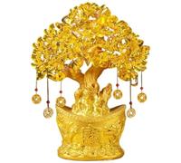 Lawnrden Money Tree Plant, Money Tree, Fortune Crystal Chinese Plant, Decorazioni per Il Feng Dorato per manifestare e attirare ricchezza e prosperità, Successo, Tutte Buone Cose