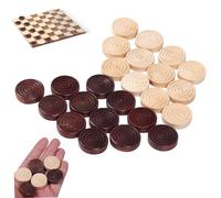 Lawnrden Pezzi di Dama | Pezzi di Dama 24 in Legno Liscio a Spirale inciso Backgammon educativo Rotondo Dipinto per Bambini Gioco da Tavolo