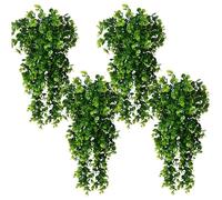 Lawnrden Piante sospese, 4 Pezzi Piante sospese Artificiali Verdi Eucalipto Leaf 30in Greenery in plastica per Interni, Esterno, POTO Prop