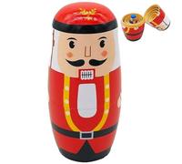 Lawnrden Russian Nesting Dolls Set, 5Pcs/Set 5.5" Cute Nutcracker Nesting Dolls, Wooden for Kids, Traditional Matryoshka Doll, Nutcracker Decor for Party Christmas Home