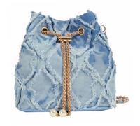 Lawnrden Sagnelli di denim per donne, borse per secchio in jeans regolabili, spalla di frangia in difficoltà trapunte/borsetta di jean a tracolla con |.Borse per le donne